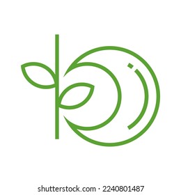 plant, moon, abstract logo vector design