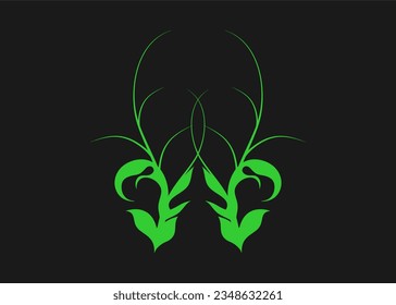 Fondo del motivo de la planta para la plantilla