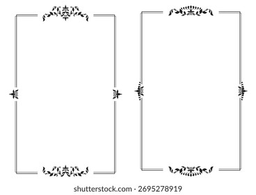 Plant Motif Decorative Frame Set