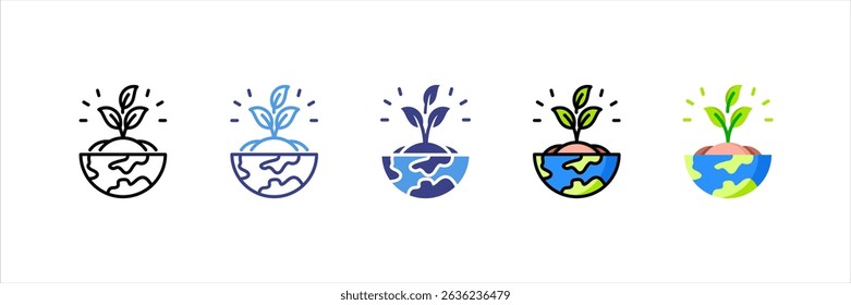Plant Multi Style Icon Set