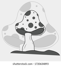 plant mushroom vegetable vector object 