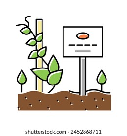 plant with nameplate color icon vector. plant with nameplate sign. isolated symbol illustration