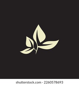 Plant natural concept logo vector element in simple and modern luxury style.