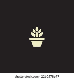 Plant natural concept logo vector element in simple and modern luxury style.