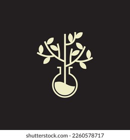Plant natural concept logo vector element in simple and modern luxury style.