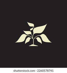 Pflanze natürliches Konzept Logo Vektorelement in einfachem und modernem Luxusstil.