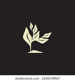 Pflanze natürliches Konzept Logo Vektorelement in einfachem und modernem Luxusstil.
