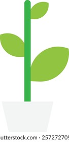 Plant Nature Leaf Icon Vector Flat Illustration