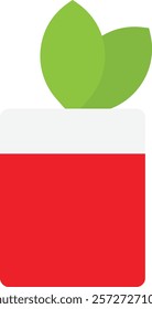 Plant Nature Leaf Icon Vector Flat Illustration
