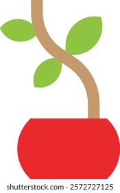 Plant Nature Leaf Icon Vector Flat Illustration