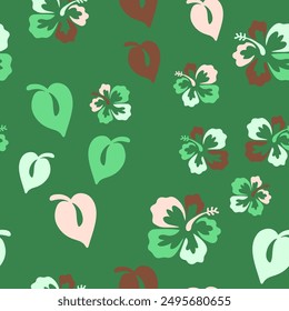 plant nature pattern simless summer floral wallaper