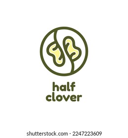 plant nature round circle logo concept design illustration