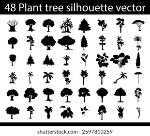 plant, nature, vector, silhouette, tree, illustration, icon, symbol, forest, design, collection, natural, set, branch, graphic, isolated, leaf, garden, environment, summer, element, black, abstract,