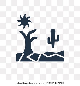 Plant On Drought vector icon isolated on transparent background, Plant On Drought transparency concept can be used web and mobile