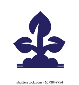 Plant on ground icon