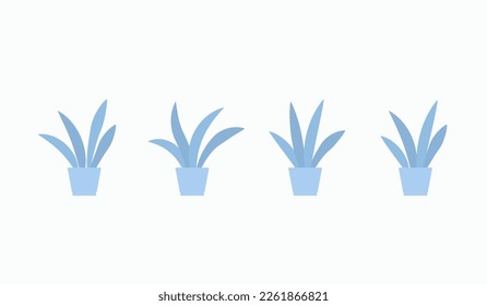 Pflanze auf Topfsatz, Vektorgrafik
