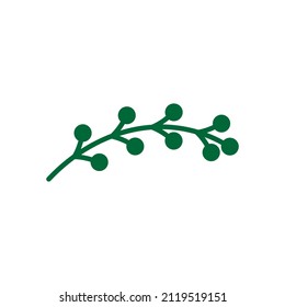 Plant ornament icon design template vector isolated