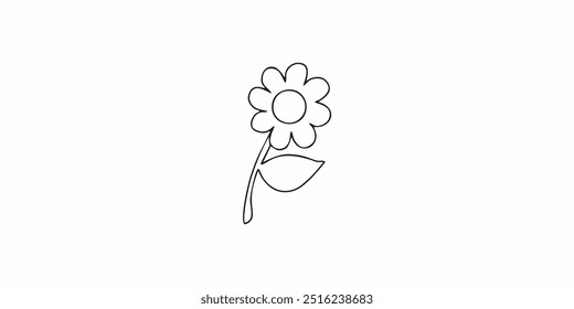 plant outline design for kids printable coloring book