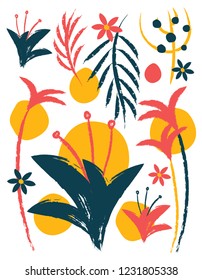Plant Pack Pattern Chalk