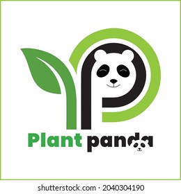 Plant Panda Logo Design and Plant Logo Design or Panda Logo Design