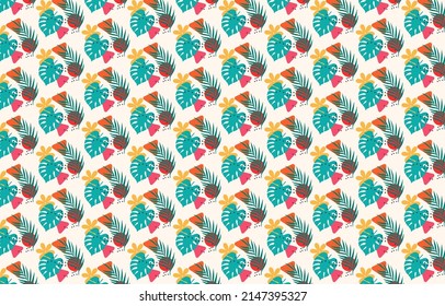 Plant pattern background design template