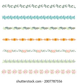 Plant pattern decorative ruled line set