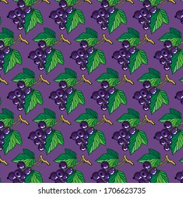 A plant pattern of green leaves.