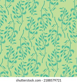 Plant pattern on lettuce background