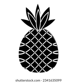 Plant pineapple icon cartoon vector. Ananas fruit. Tropical slice