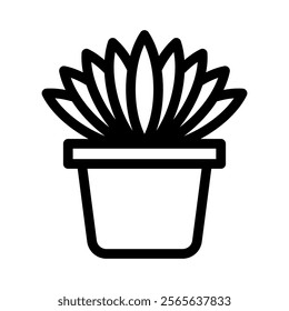 Plant pixel perfect vector line icon