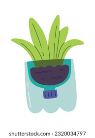 Plant In Plastic Bottle Vector Illustration