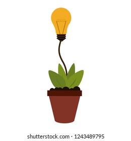 plant pot with bulb light