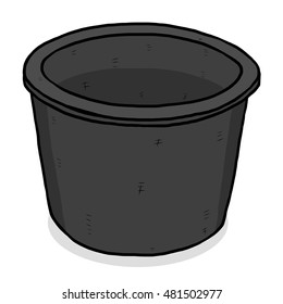 plant pot / cartoon vector and illustration, hand drawn style, isolated on white background.