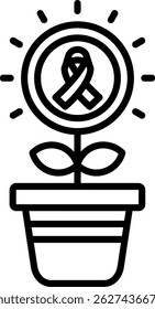 Plant Pot Creative Vector Icon Design