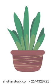 plant in pot decoration icon isolated