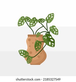 Plant pot design vector template