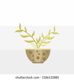 Plant pot design vector template