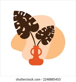 Plant and Pot Elements Vector