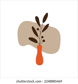 Plant and Pot Elements Vector