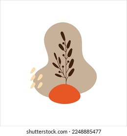 Plant and Pot Elements Vector