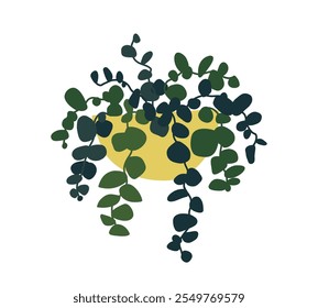 Plant pot. Garden indoor home plant, flowerpot. Green leaves flower jungle home. Houseplant for interior office decor. Vector flat hand drawn illustration