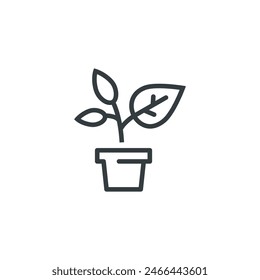 Plant pot gardening garden icon, vector illustration