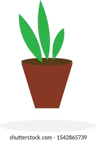 plant in pot graphic vector