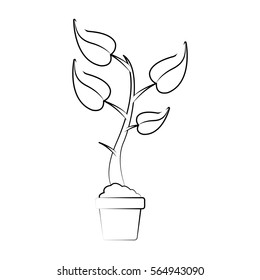 plant in a pot icon