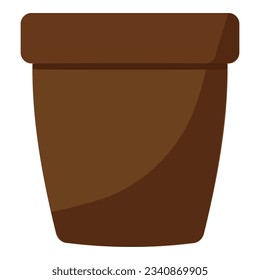 Plant pot icon cartoon vector. Farm tool. Summer work