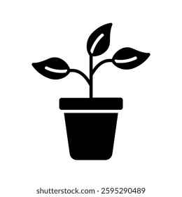 Plant in the pot icon color editable