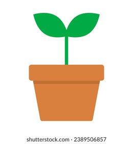 Plant pot icon. Houseplant icon. Vector.