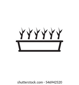 plant in pot icon illustration isolated vector sign symbol