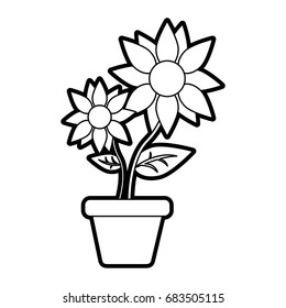 plant in pot icon image