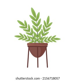 plant in pot icon isolated flat